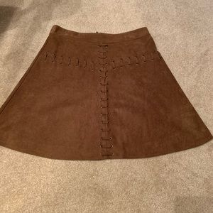 faux leather skirt